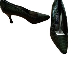 J Renee Green Leather Heels